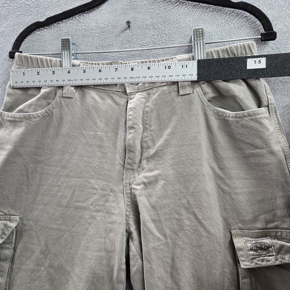 Pacsun Women Pants M Gray Cargo Twill Puddle Zip Off Convertible Baggy Y2K - Picture 7 of 12